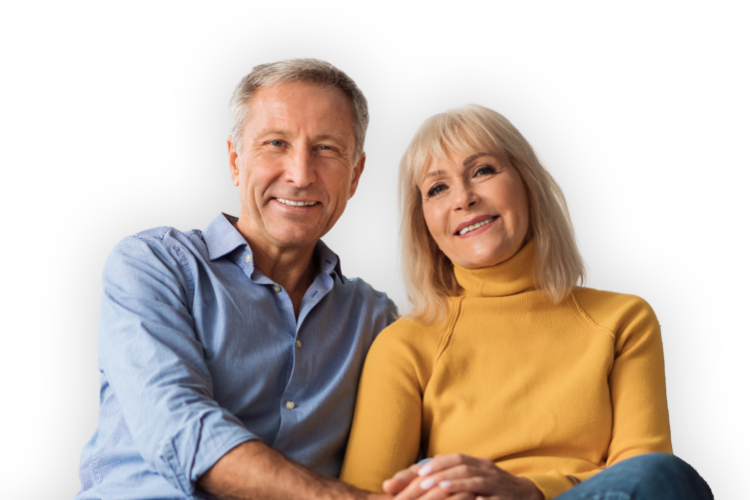 photo of Caucasian couple hugging