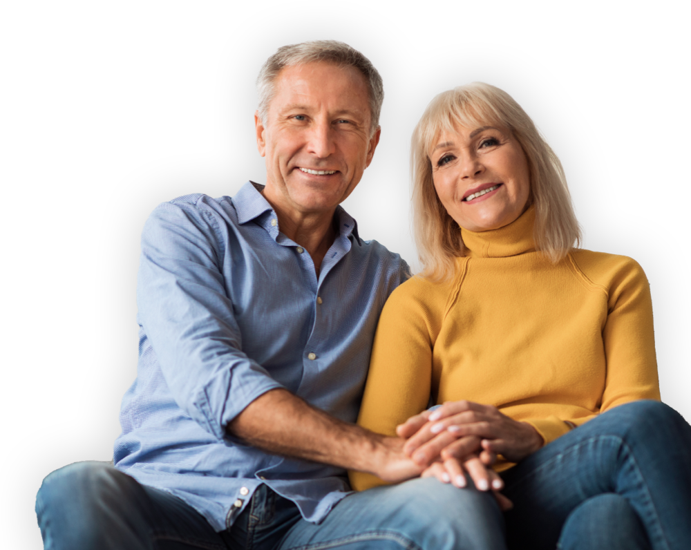 photo of Caucasian couple hugging
