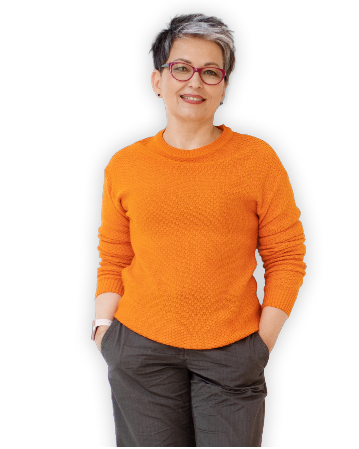 Image of woman with Sjögren’s disease standing confidently