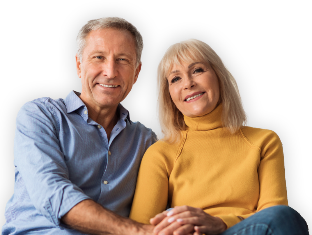 photo of Caucasian couple hugging