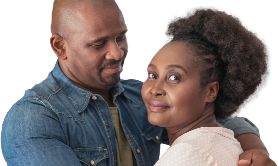 photo of a man and woman in an embrace